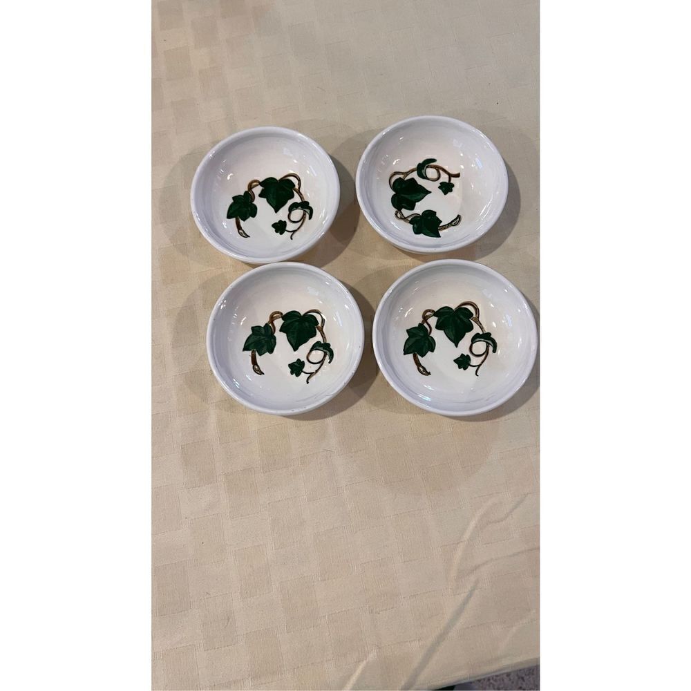 Vintage Metlox Poppy Trail California Ivy Handpainted Fruit Berry Bowl Set of 4
